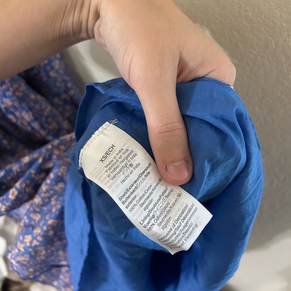 NWT Madewell Tie-Strap Tiered Midi Dress Summer Floral MultiColor Blue Sz Xs Red - Picture 12 of 14